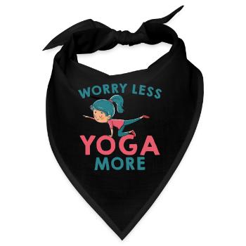 Yoga befreit Sorgen Spruch - Bandana - Schwarz - Vorne