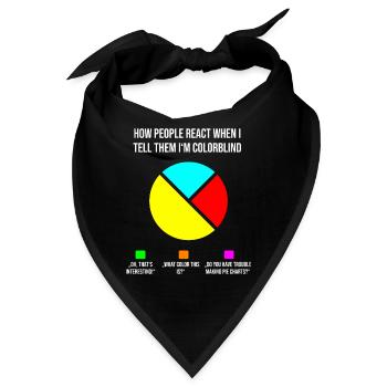 Kreisdiagramm farbenblind Reaktionen - Bandana - Schwarz - Vorne