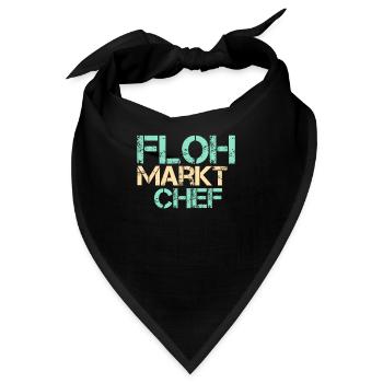 Flohmarkt Chef Markt Tag Geschenk Händler Trödelma - Bandana - Schwarz - Vorne