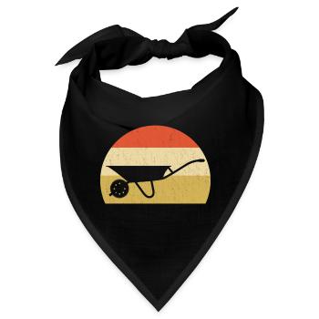 Schubkarre Retro Garten Geschenk - Bandana - Schwarz - Vorne