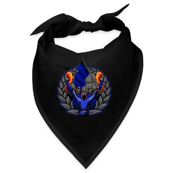 Ultras Fußball - Bandana - Schwarz - Vorne