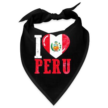 Ich liebe Peru - Bandana - Schwarz - Vorne
