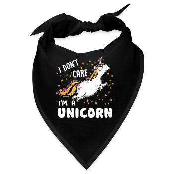 Einhorn Ich bin ein Einhorn - Bandana - Schwarz - Vorne