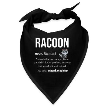 Waschbär - Bandana - Schwarz - Vorne