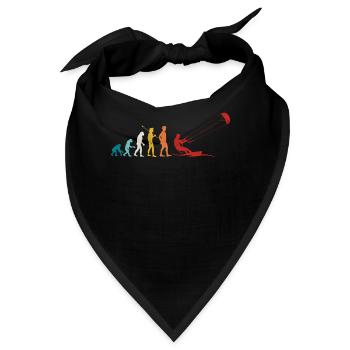 Retro Evolution Kite Surfing Funny Kite Boarding - Bandana - Schwarz - Vorne