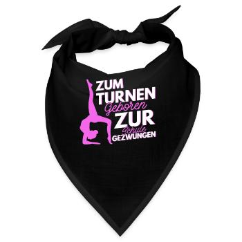 Turnen Turnerin Schülerin Gymnastik Geschenk - Bandana - Schwarz - Vorne
