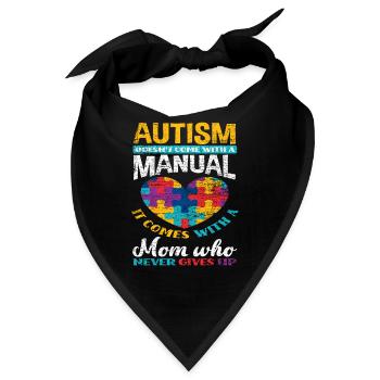 Autismus Mutter - Bandana - Schwarz - Vorne