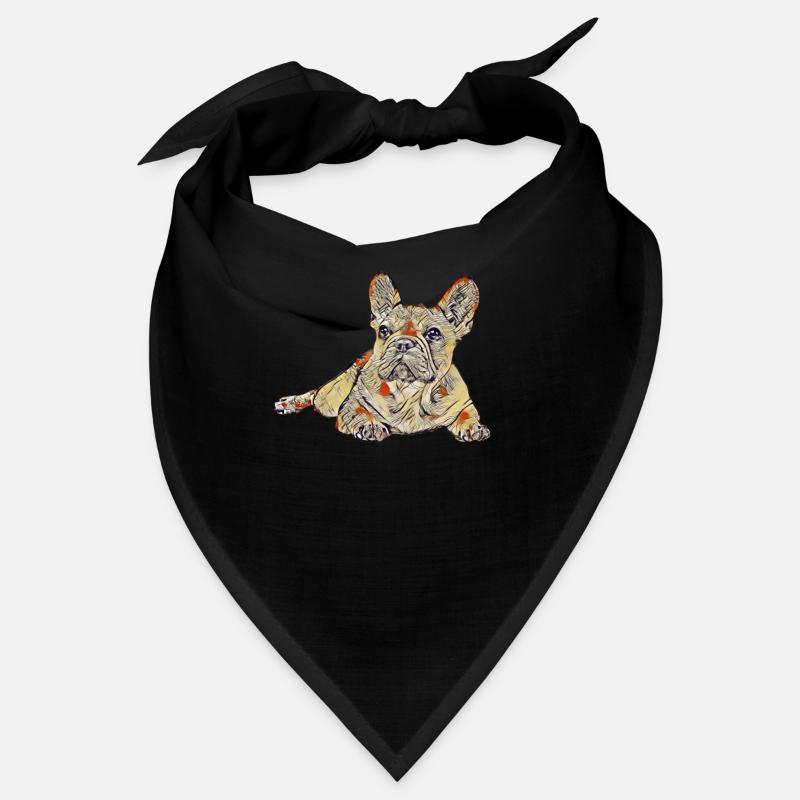 Bouledogue Français Vintage - Bandana - noir