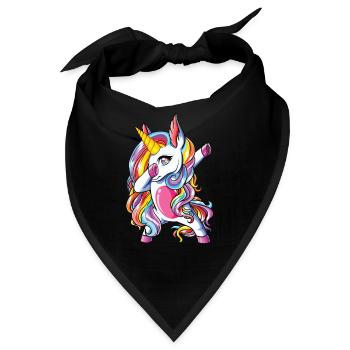 Dabbing Unicorn - Bandana - Schwarz - Vorne