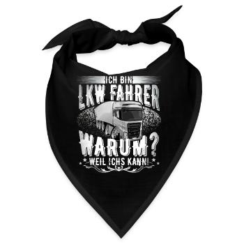 Lkw Fahrer - Bandana - Schwarz - Vorne