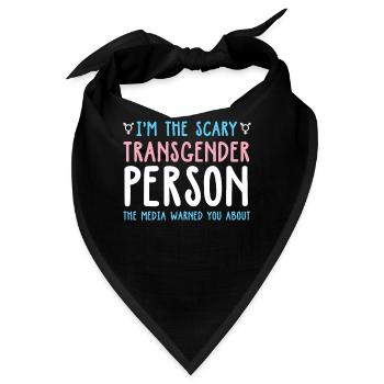 Scary Transgender Person Medien gewarnt über - Bandana - Schwarz - Vorne