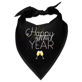 Happy New Year Celebration - Bandana - Schwarz - Vorne