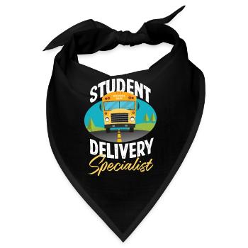 Schulbus Schüler Liefern Busfahrer Geschenk - Bandana - Schwarz - Vorne