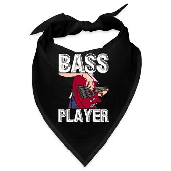 Bass Player - Bassgitarre Bassist Musik - Bandana - Schwarz - Vorne