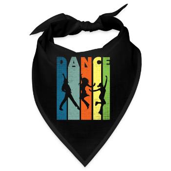 Tanzen Tänzer Tänzerin Tanz Tanzschule - Bandana - Schwarz - Vorne