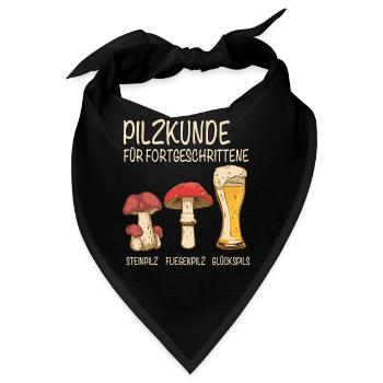 Pilzkunde für Fortgeschrittene Glückspilze - Bandana - Schwarz - Vorne