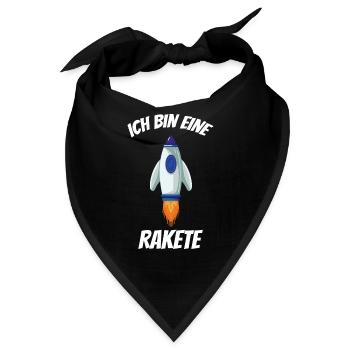 Ich bin eine Rakete - Bandana - Schwarz - Vorne