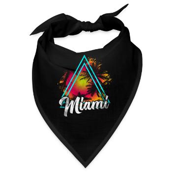 Miami Florida - Bandana - Schwarz - Vorne