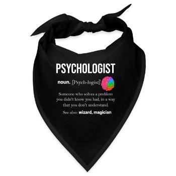 Psychologie Psychologe Therapeut Geschenk Psyche - Bandana - Schwarz - Vorne