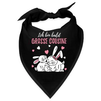 Ich werde große Cousine / Bald grosse Cousine - Bandana - Schwarz - Vorne