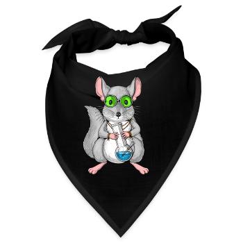 Chinchilla Rauchen Unkraut - Bandana - Schwarz - Vorne