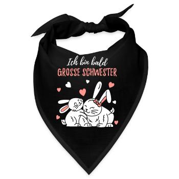 Bald grosse Schwester / Werde grosse Schwester - Bandana - Schwarz - Vorne