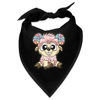 Widder Sternzeichen Pastel Horoskop - Bandana - Schwarz - Vorne