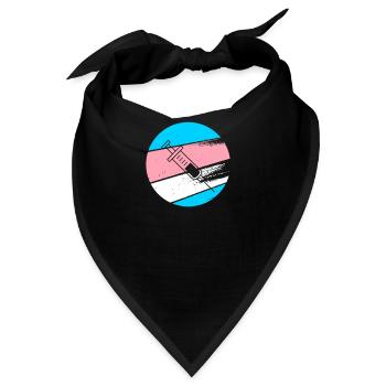 Happy T Day Transgender Testosteron Geschenk Shirt - Bandana - Schwarz - Vorne