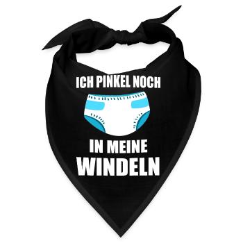 ABDL Windel Diaper Geschenk - Bandana - Schwarz - Vorne