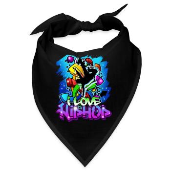 Hip Hop Streetdance Breakdance Freestyle Geschenk - Bandana - Schwarz - Vorne