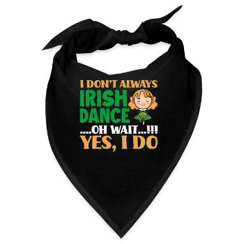 Irischer Tanz Mädchen Frau Geschenk - Bandana - Schwarz - Vorne