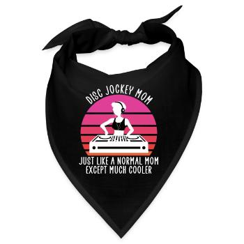 Disc jockey mom - Bandana - Schwarz - Vorne
