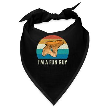 Pfifferling Wildpilzsucher - Ich bin ein FUN GUY - Bandana - Schwarz - Vorne