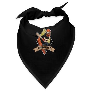 Baumkletterer Baumpfleger Arborist Baumpflege - Bandana - Schwarz - Vorne