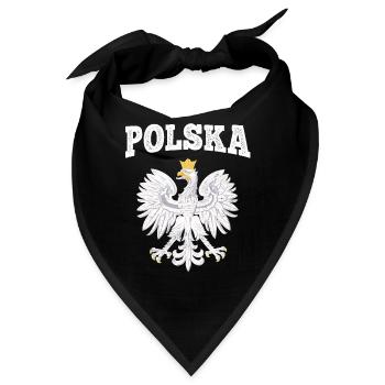 Polen Flagge Adler Polska Fanshirt Polnisch - Bandana - Schwarz - Vorne