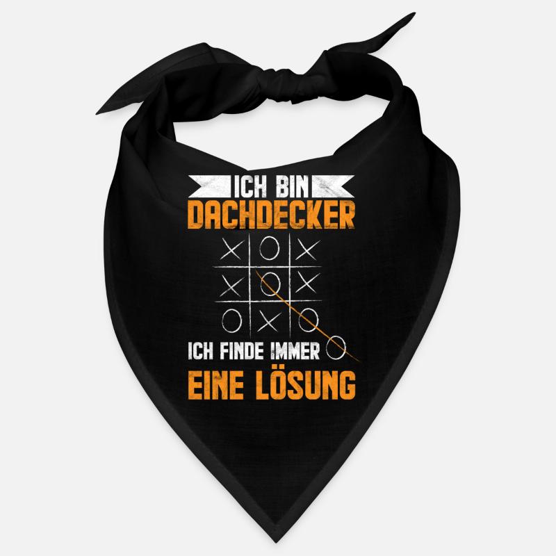 Dachdecker Baustellen Spruch - Bandana - Schwarz