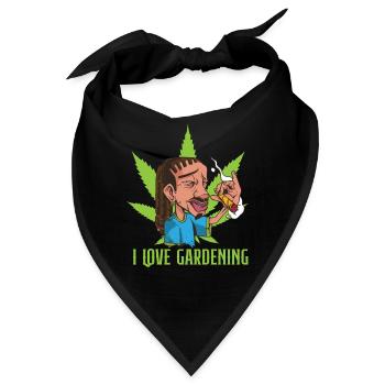 Cannabis Hanf Kiffer Geschenk - Bandana - Schwarz - Vorne