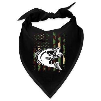 Angeln Camouflage - Bandana - Schwarz - Vorne