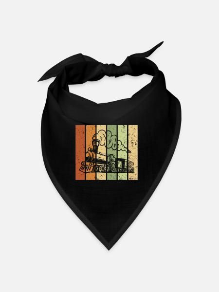 Eisenbahn Vintage Retro Classic - Bandana - Schwarz - Vorne
