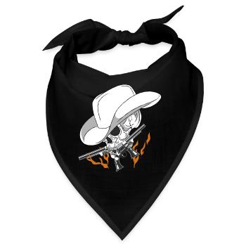 Cowboy - Bandana - Schwarz - Vorne