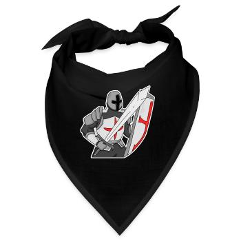Tempelritter Ritter Mittelalter - Bandana - Schwarz - Vorne