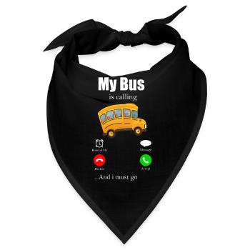 Busfahrer Omnibus Schulbus Öpnv Autobus Geschenk - Bandana - Schwarz - Vorne