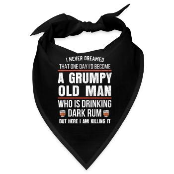 Herren Rum-Liebhaber-Geschenk im Ruhestand I Funny Rum Drinking - Bandana - Schwarz - Vorne