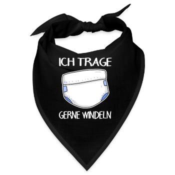 Adult Baby Windel Geschenk - Bandana - Schwarz - Vorne
