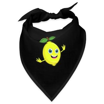Zitrone - Bandana - Schwarz - Vorne