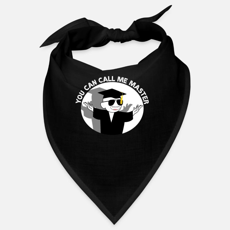 You Can Call Me Master Master Lächelnder Absolvent - Bandana - Schwarz