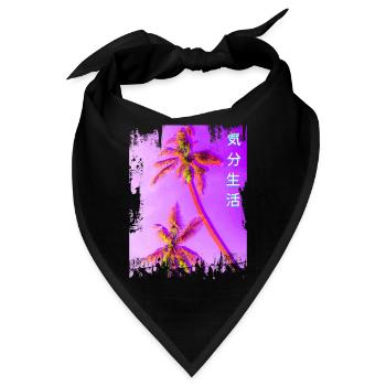 Vaporwave / 80s &90s Vintage Vaporwave japanese - Bandana - Schwarz - Vorne