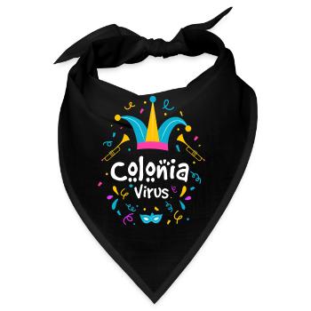 Colonia Virus Köln Karneval Geschenk - Bandana - Schwarz - Vorne