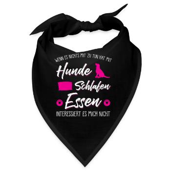 Hund Spruch Hunde Geschenk Hundehalter - Bandana - Schwarz - Vorne