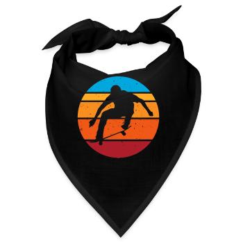 Skateboarding Junge Trick Retro Skater - Bandana - Schwarz - Vorne